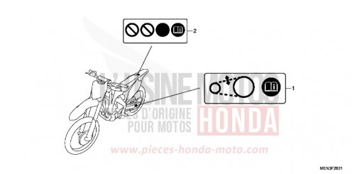 WARNETIKETT (CRF450RA/B/C-ED) CRF450RA de 2010